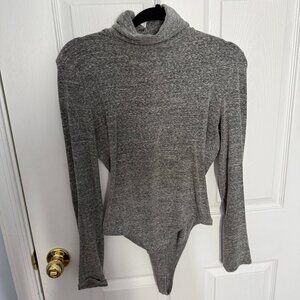 Madewell Heather Gray Turtleneck Bodysuit
